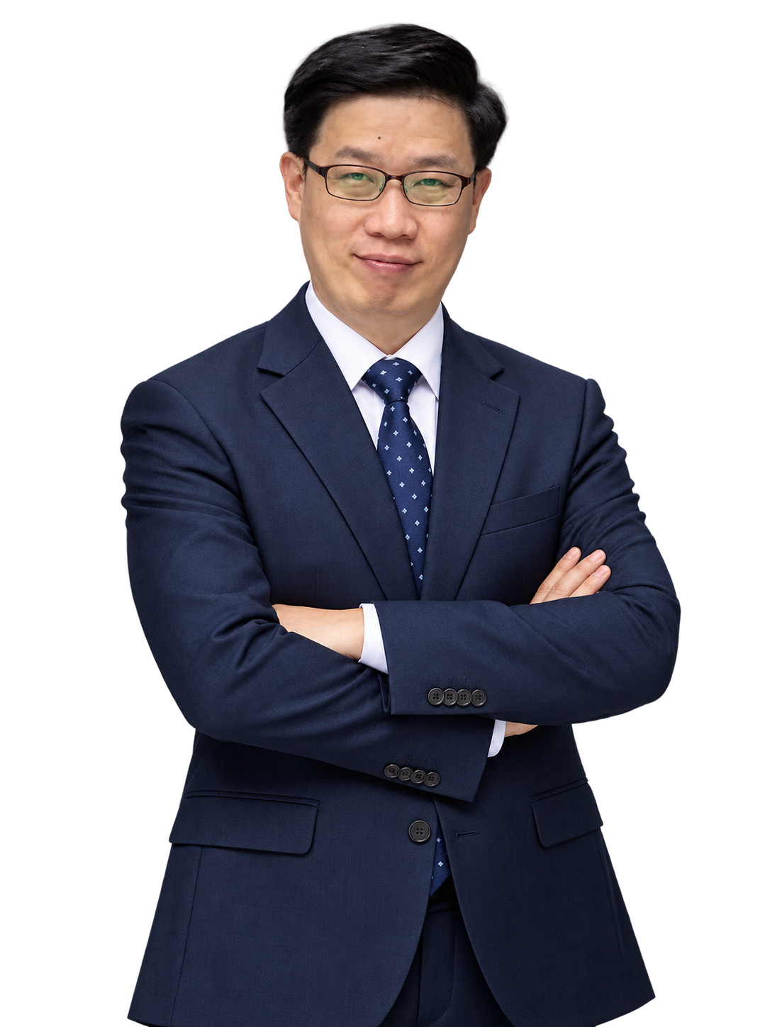 팔짱을 낀 수피온 수학 전문가